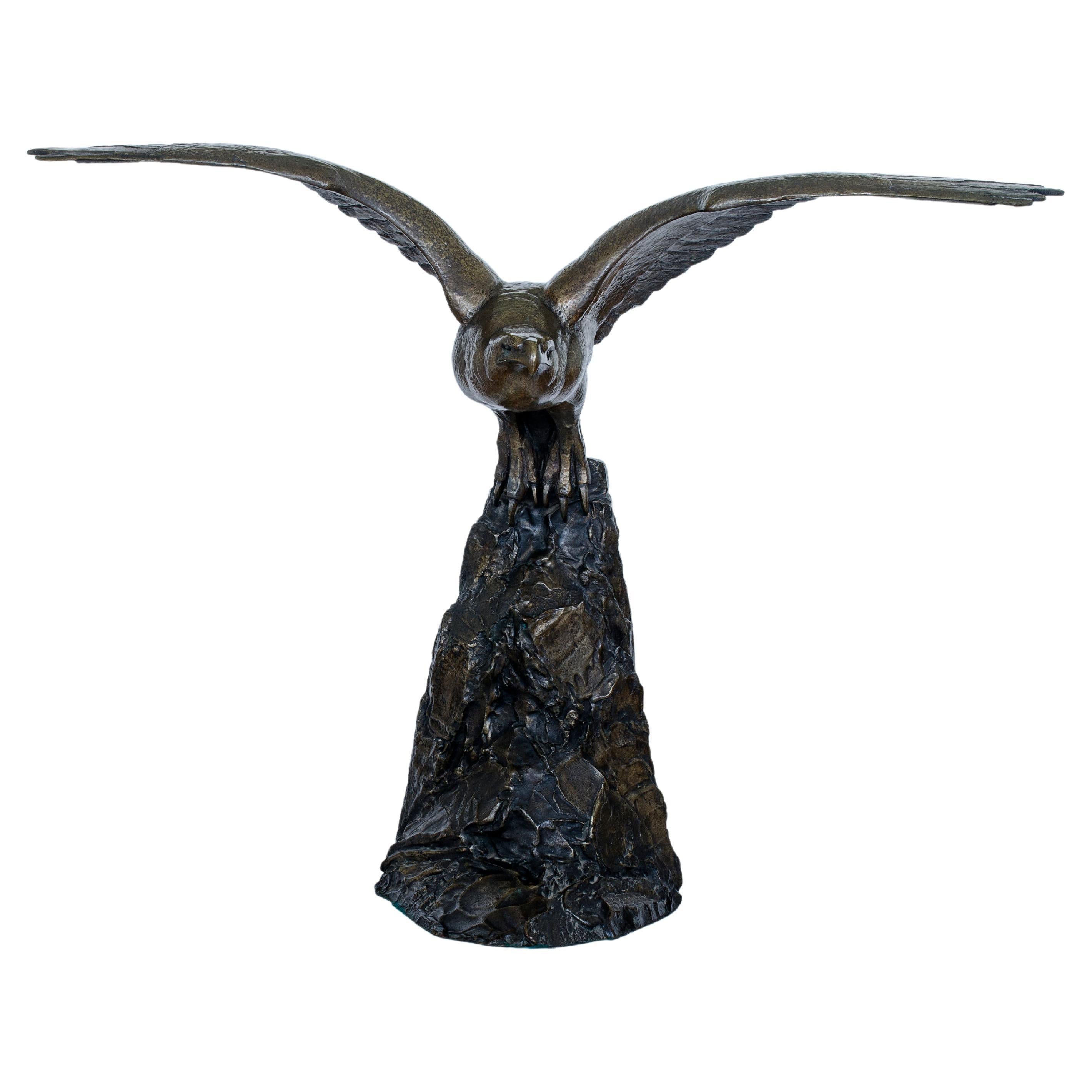 Sculpture "Eagle in Flight" by Andre Becquere For Sale