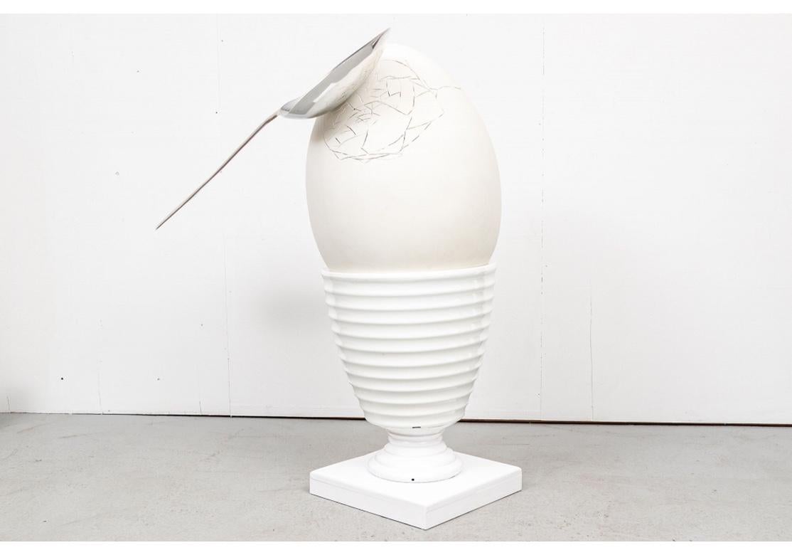 Sculpture “Egg White” From Fabergé 2014 Big Egg Hunt NYC 1