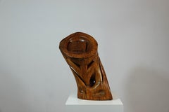 Sculpture en bois de forme libre Raymond REBOUR  (1926-1992). France vers 1970