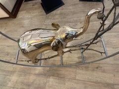 Sculpture en bronze doré "Rocky l'éléphant"