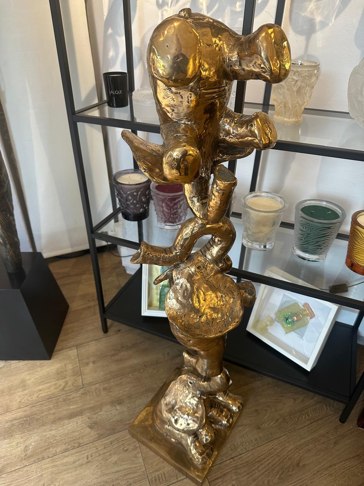 Sculpture en bronze doré 