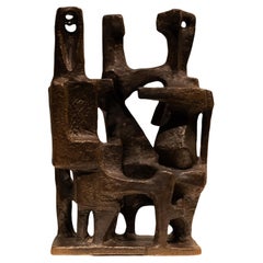 Sculpture en céramique anthropomorphique vers 1950
