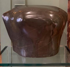 Sculpture En Marbre Sur Sellette En Verre De Vicente Orti