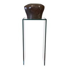 Sculpture En Marbre Sur Sellette En Verre De Vicente Orti