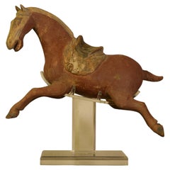 Sculpture en terre cuite art oriental Cheval Volant Dynastie Tang 900's