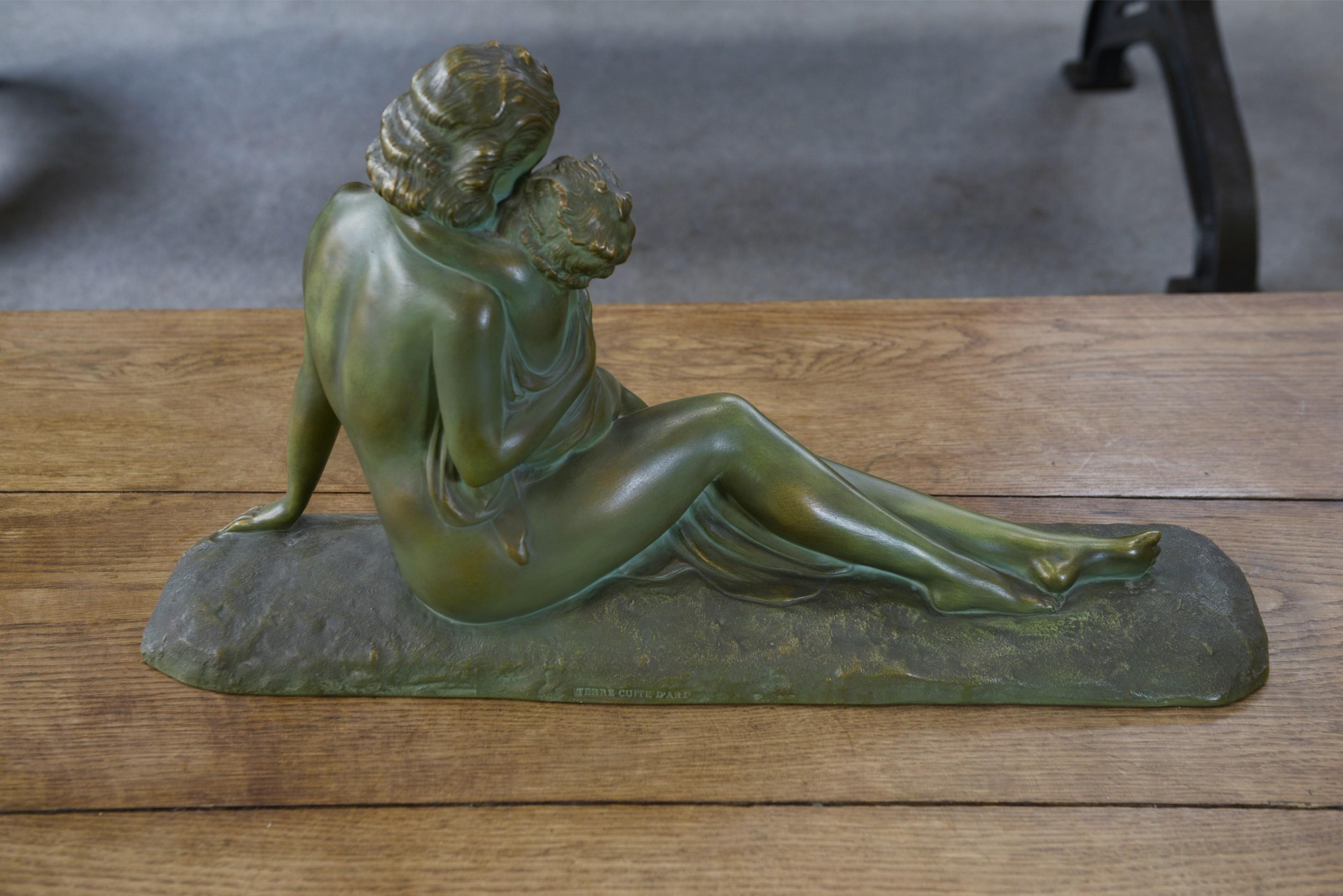 Sculpture en terre cuite patine bronze par Ugo Cipriani en vente 6