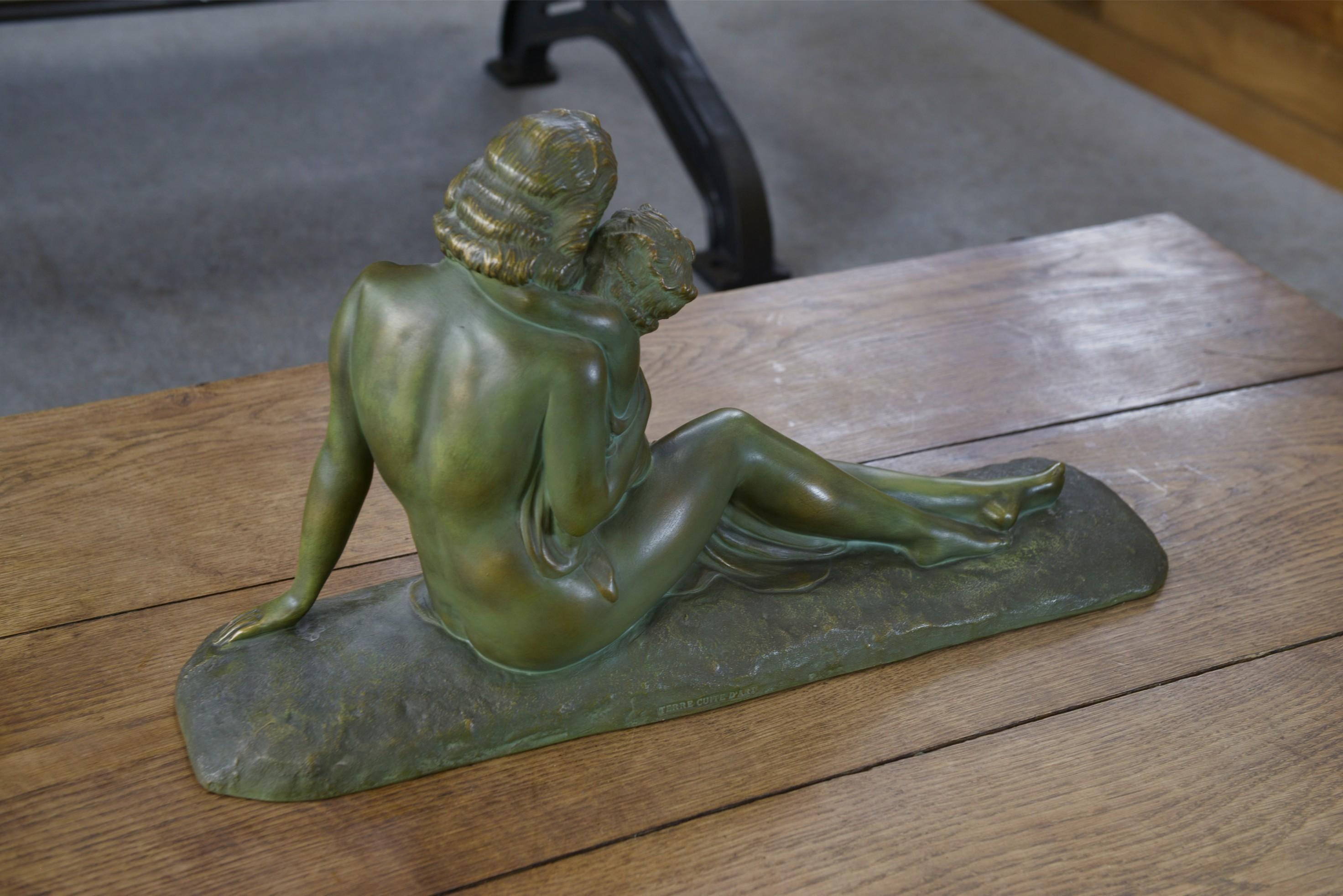 Sculpture en terre cuite patine bronze par Ugo Cipriani en vente 1