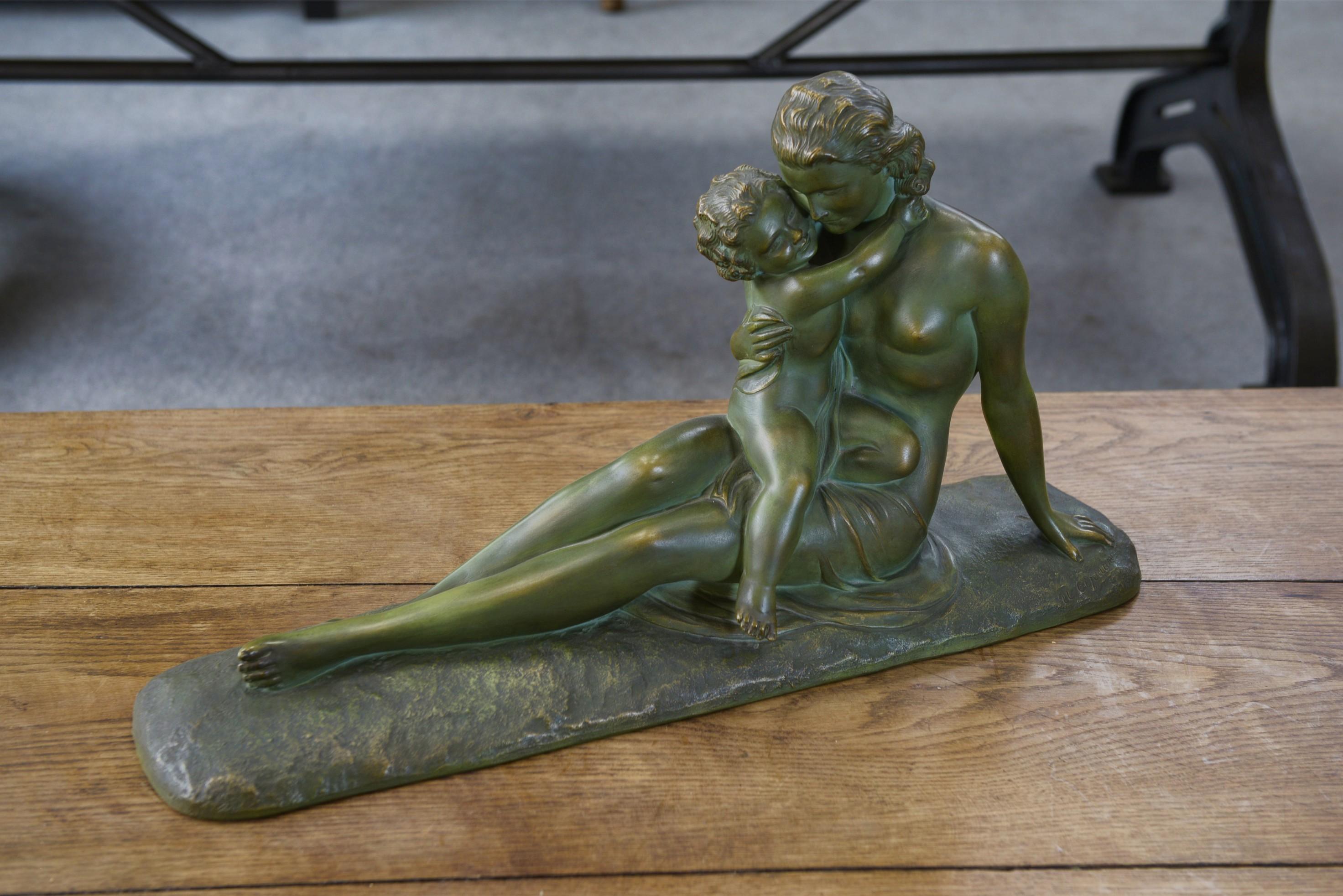 Sculpture en terre cuite patine bronze par Ugo Cipriani en vente 3