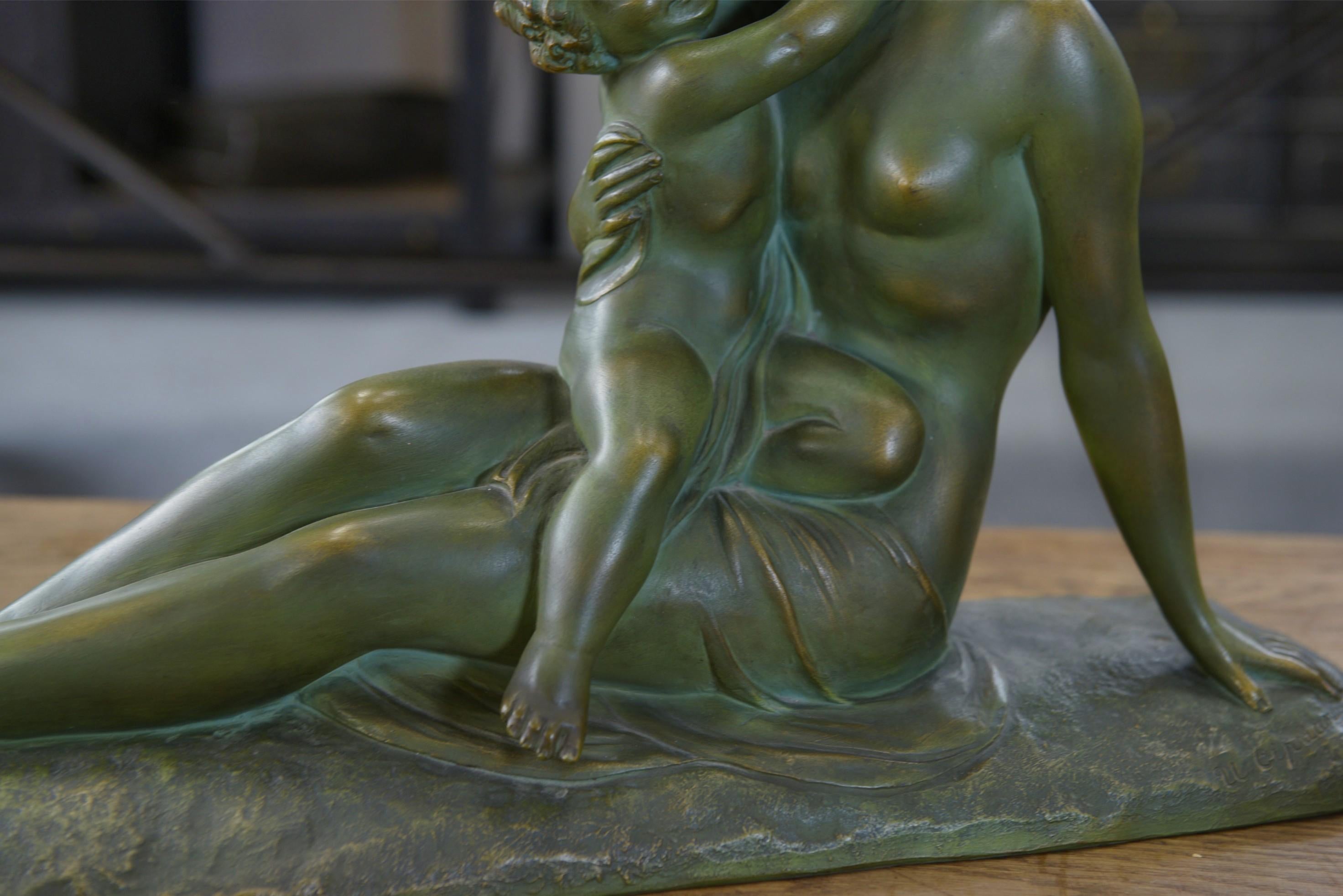 Sculpture en terre cuite patine bronze par Ugo Cipriani en vente 4