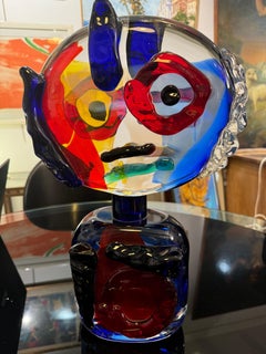 Scultura in vetro Omaggio a Picasso di Walter Furlan