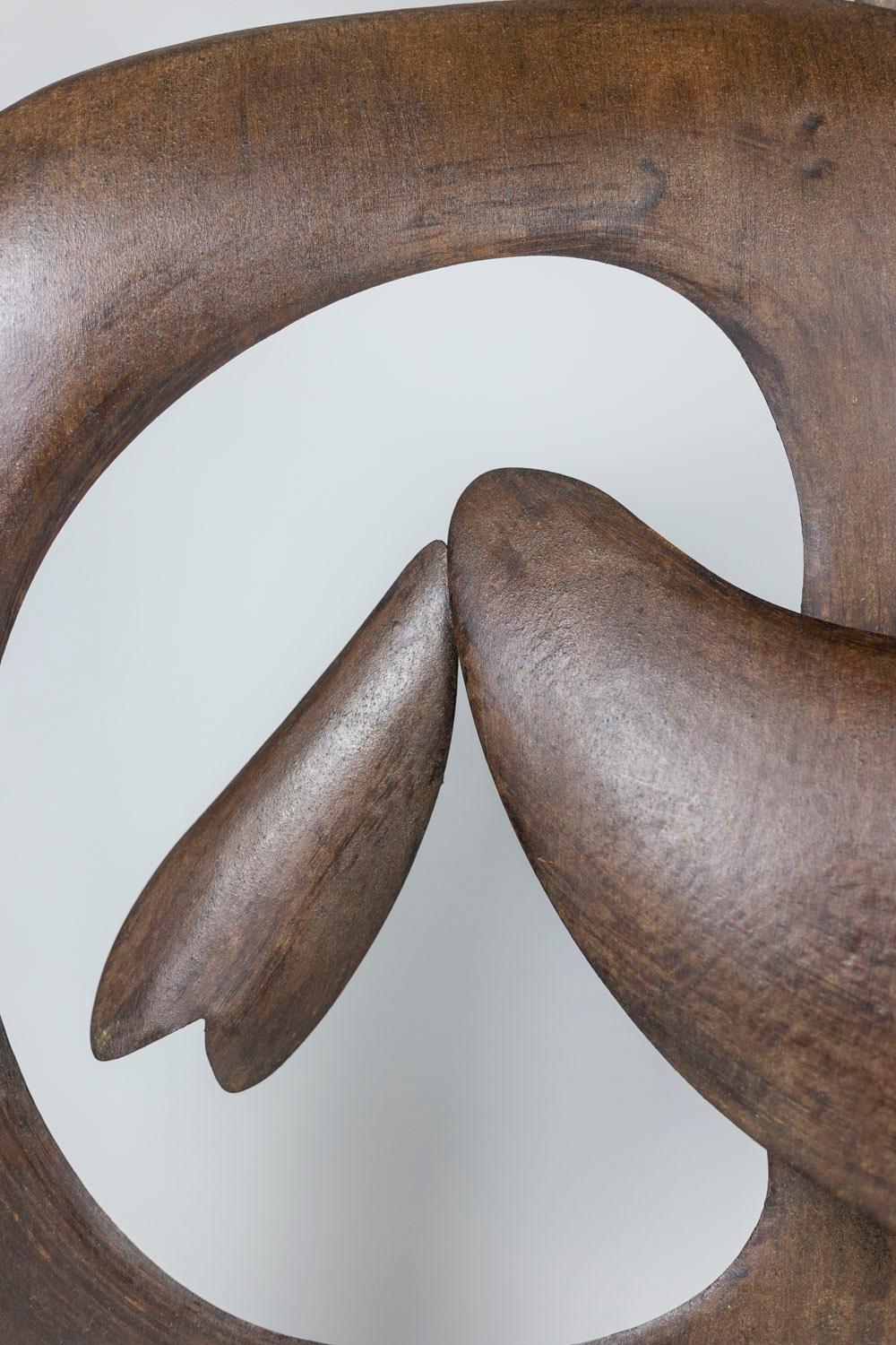 Sculpture intitulée Lutine bombée en métal corten, Oeuvre contemporaine en vente 2