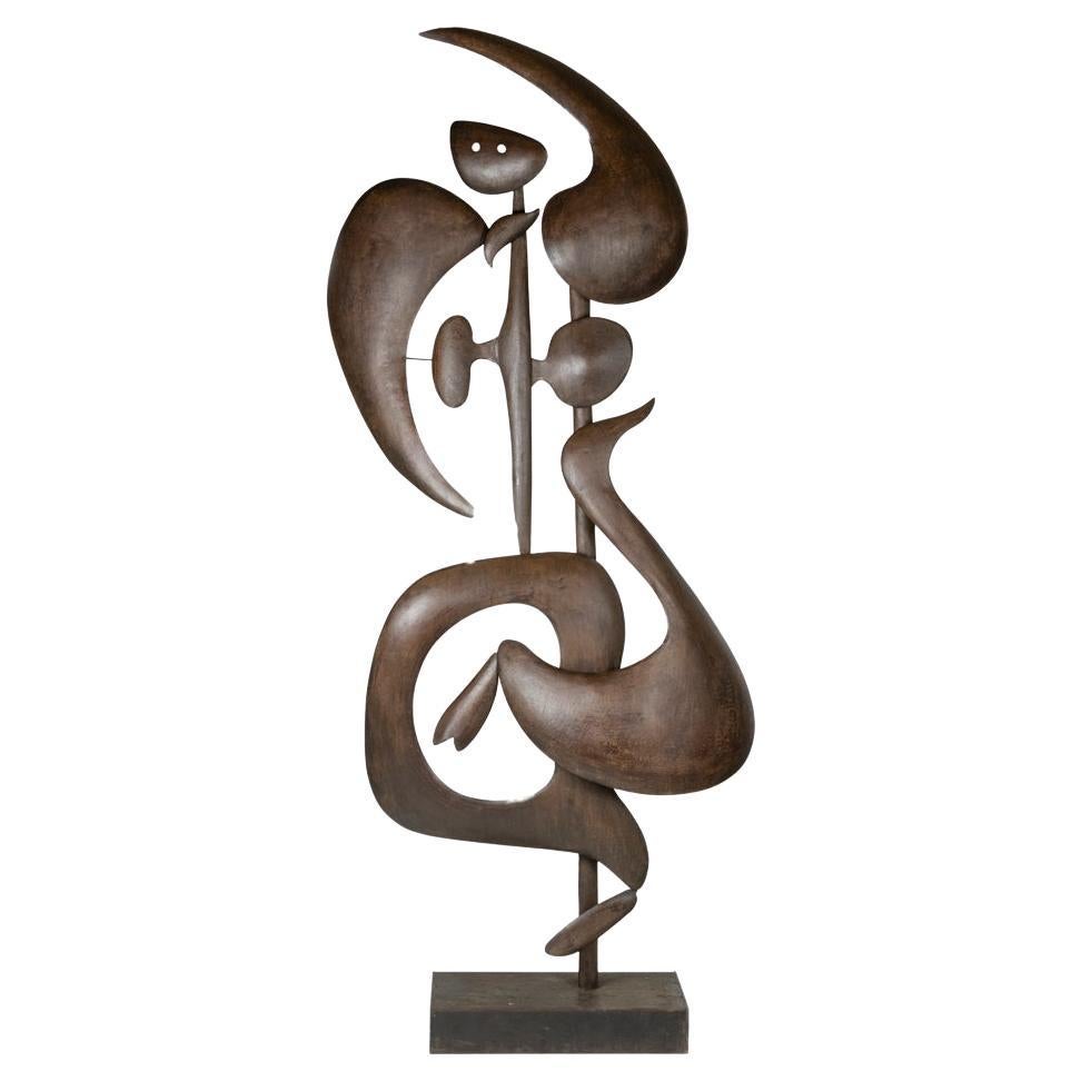 Sculpture entitled “Lutine bombée” in corten metal, Contemporary work For Sale