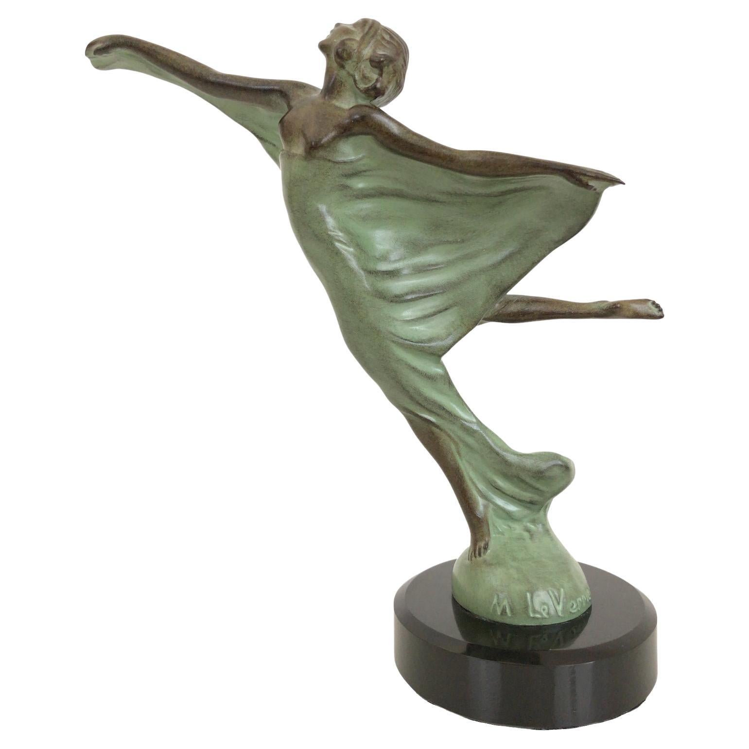 Sculpture Envol Dancer French Art Deco Style Radiator Mascot from Max Le Verrier