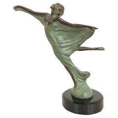 Sculpture Envol Dancer French Art Deco Style Radiator Mascot from Max Le Verrier