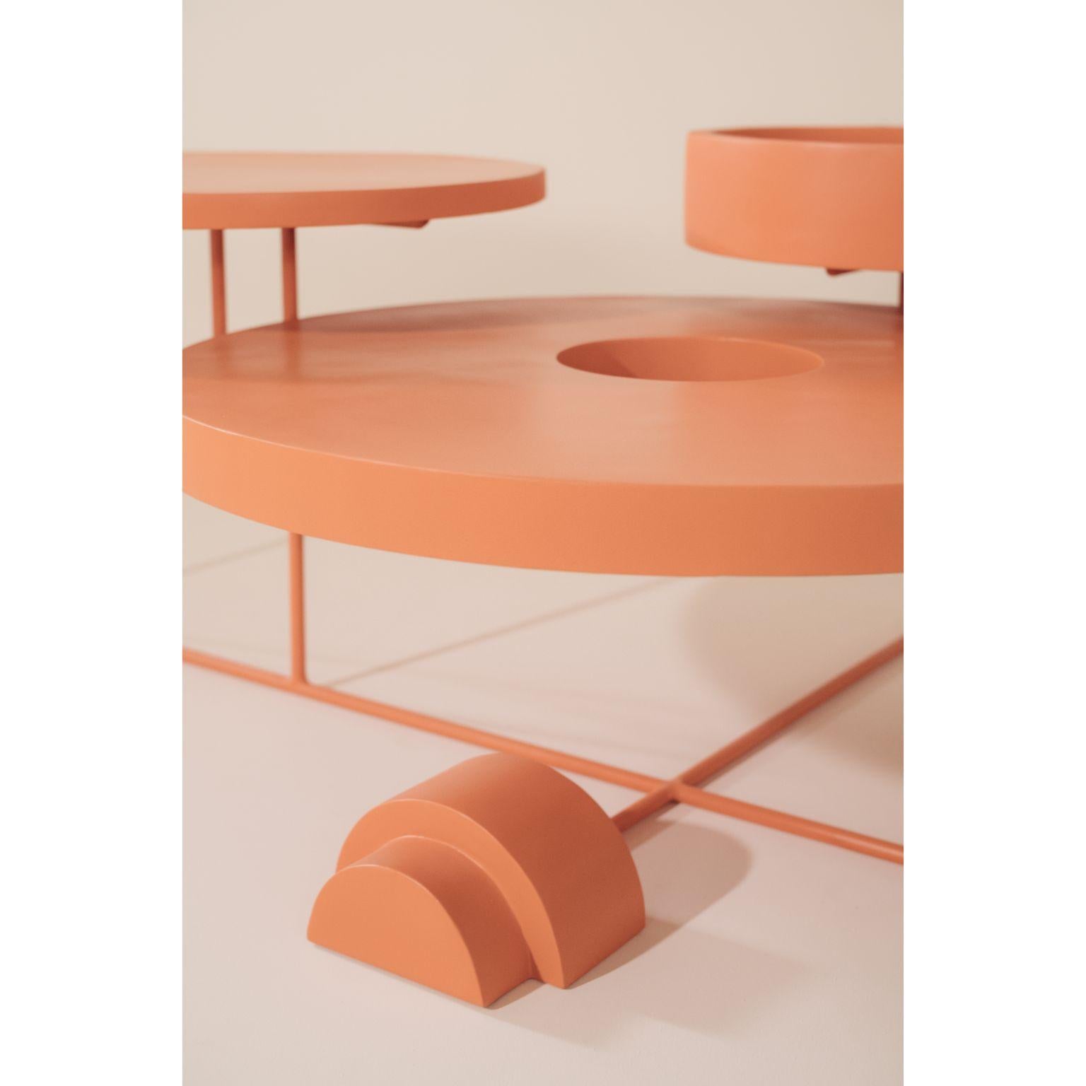 Post-Modern Laquered Metal Brutante F Table by Sofia Alvarado For Sale