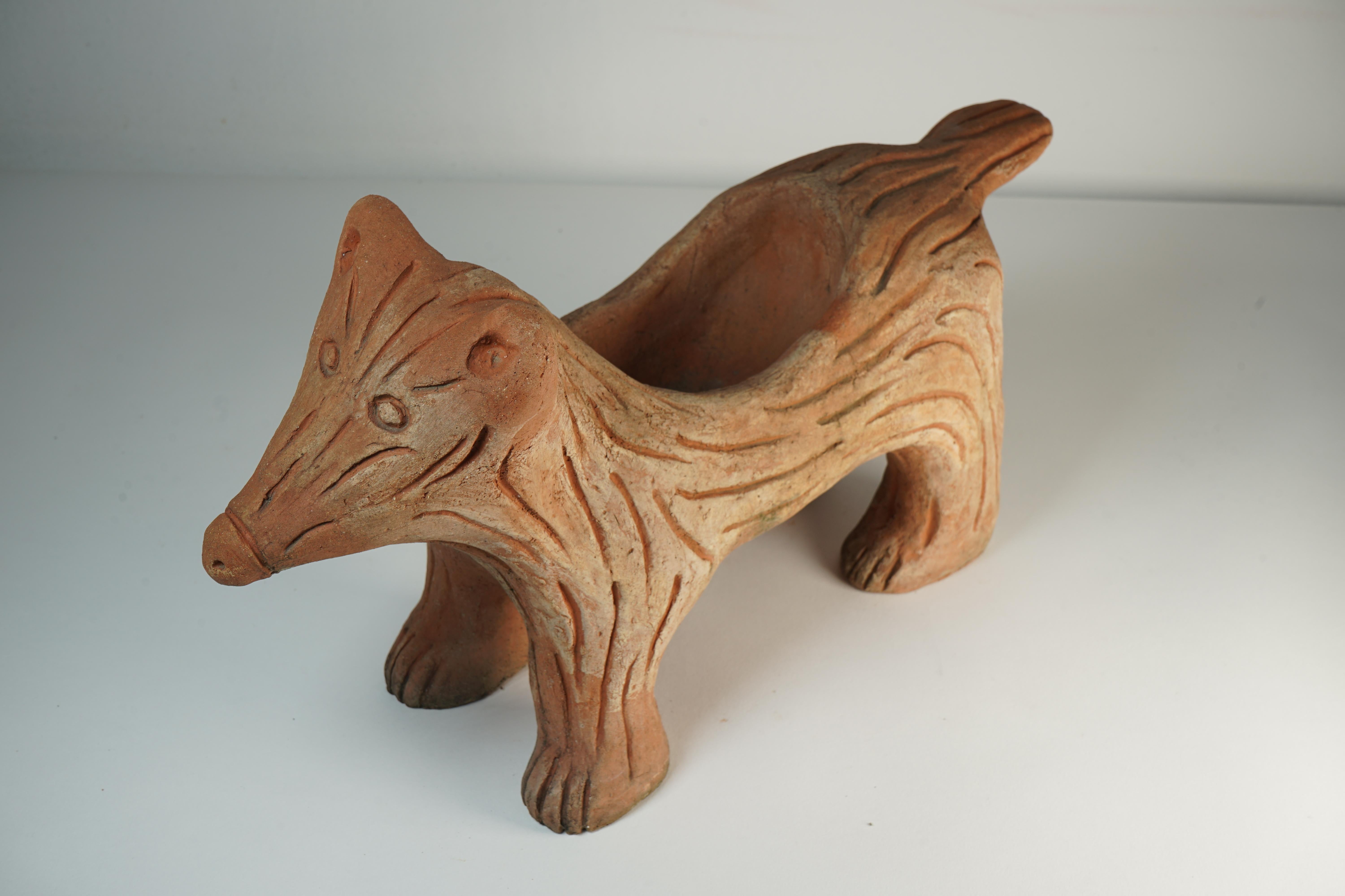 Ceramic Sculpture Fantastic Badger Model by N. Du Pasquier for Alessio Sarri Editions For Sale