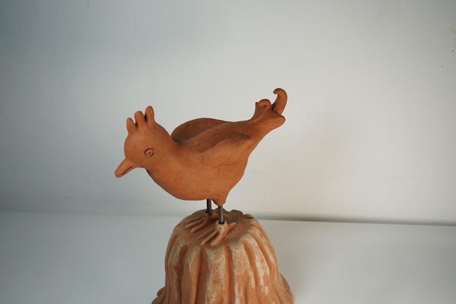 Moderne Fantastique modèle d'oiseau sculpté de N. Du Pasquier pour Alessio Sarri Editions en vente