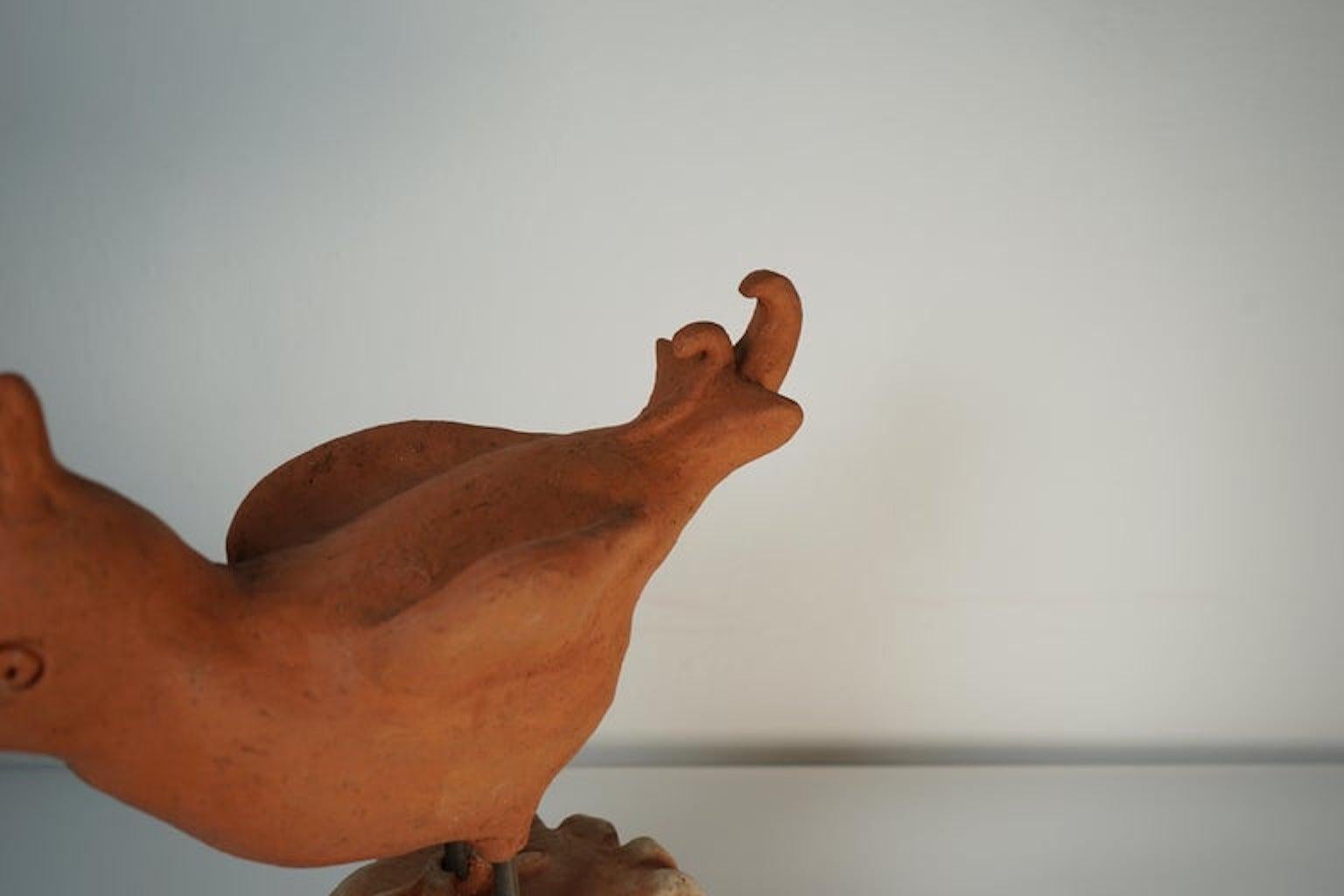 Sculpture Fantastic Bird Model by N. Du Pasquier for Alessio Sarri Editions In Excellent Condition For Sale In Milan, Italy