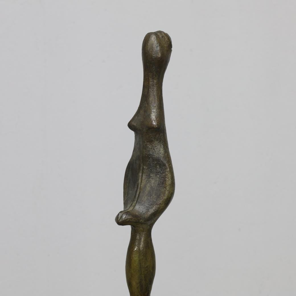 Bronze Sculpture Female Figure on Apple by Godfried Pieters For Sale