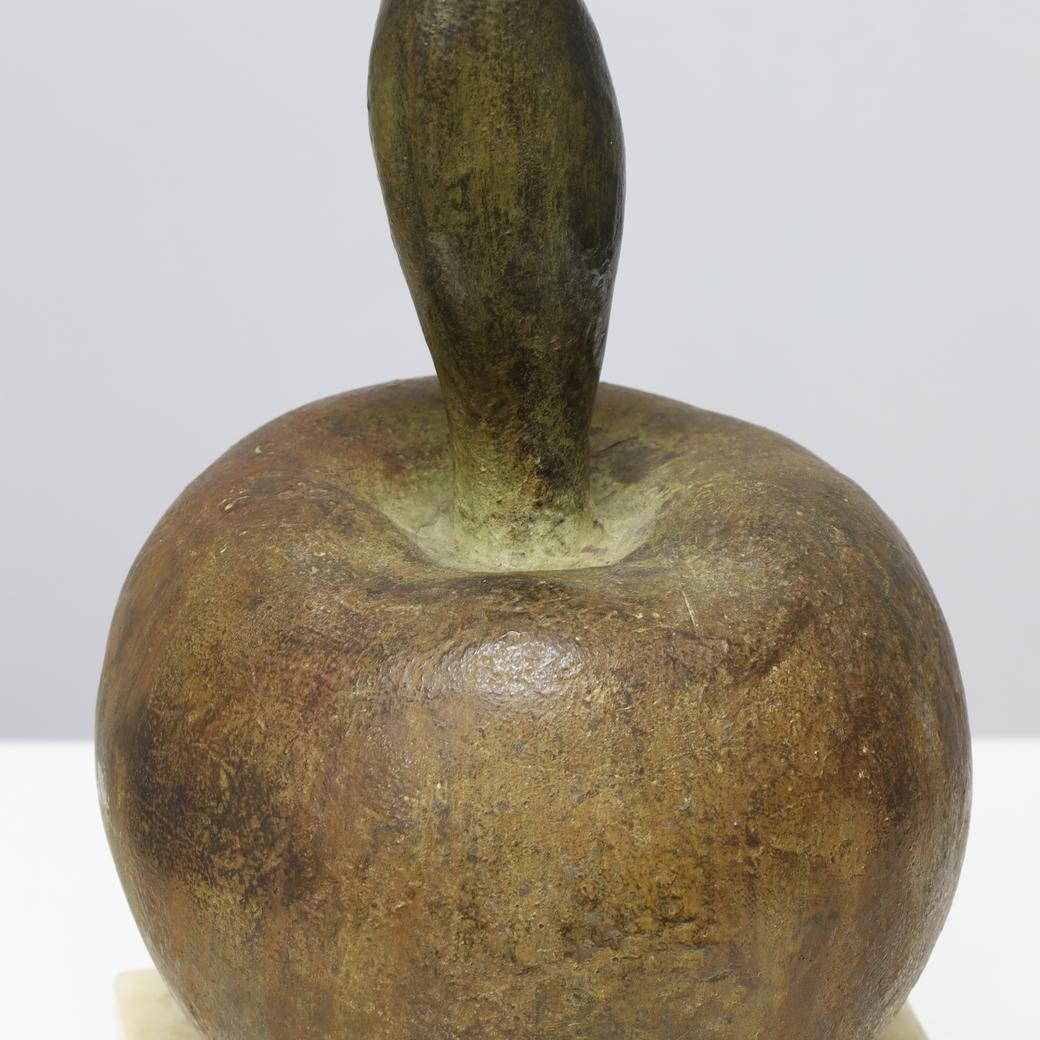Sculpture Female Figure on Apple by Godfried Pieters For Sale 1