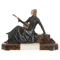 Sculpture - Female figure with viola