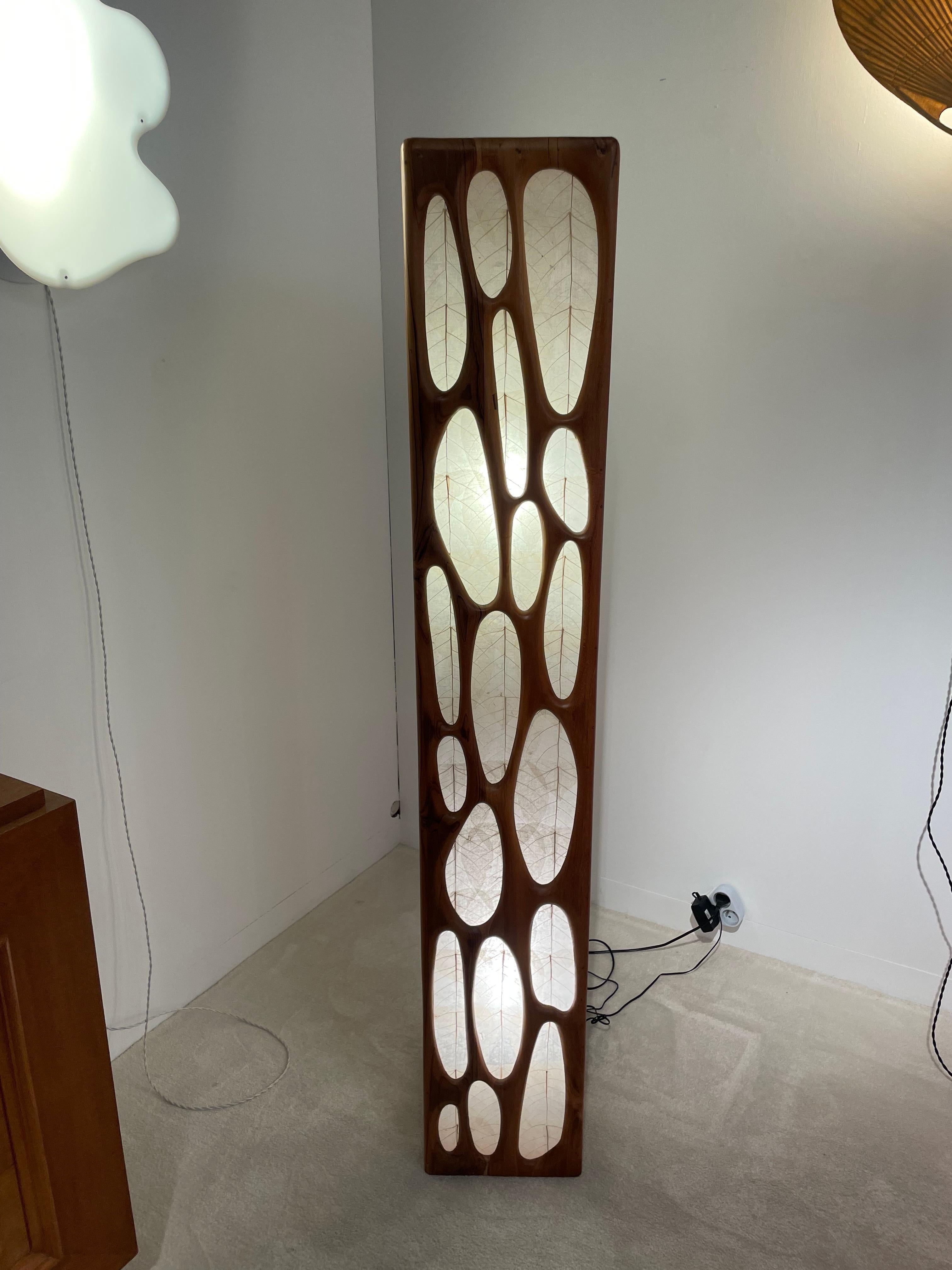 Rare wood  floor lamp from 
1979