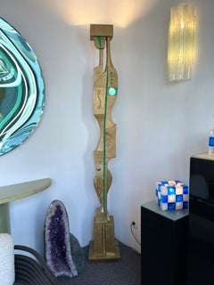 Lampada da terra scultura Gilt Uomo di Dedalo Montali, Italia, anni '70