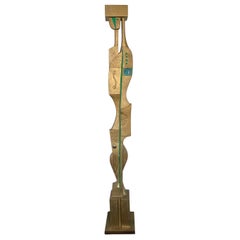 Lampada da terra scultura Gilt Uomo di Dedalo Montali, Italia, anni '70