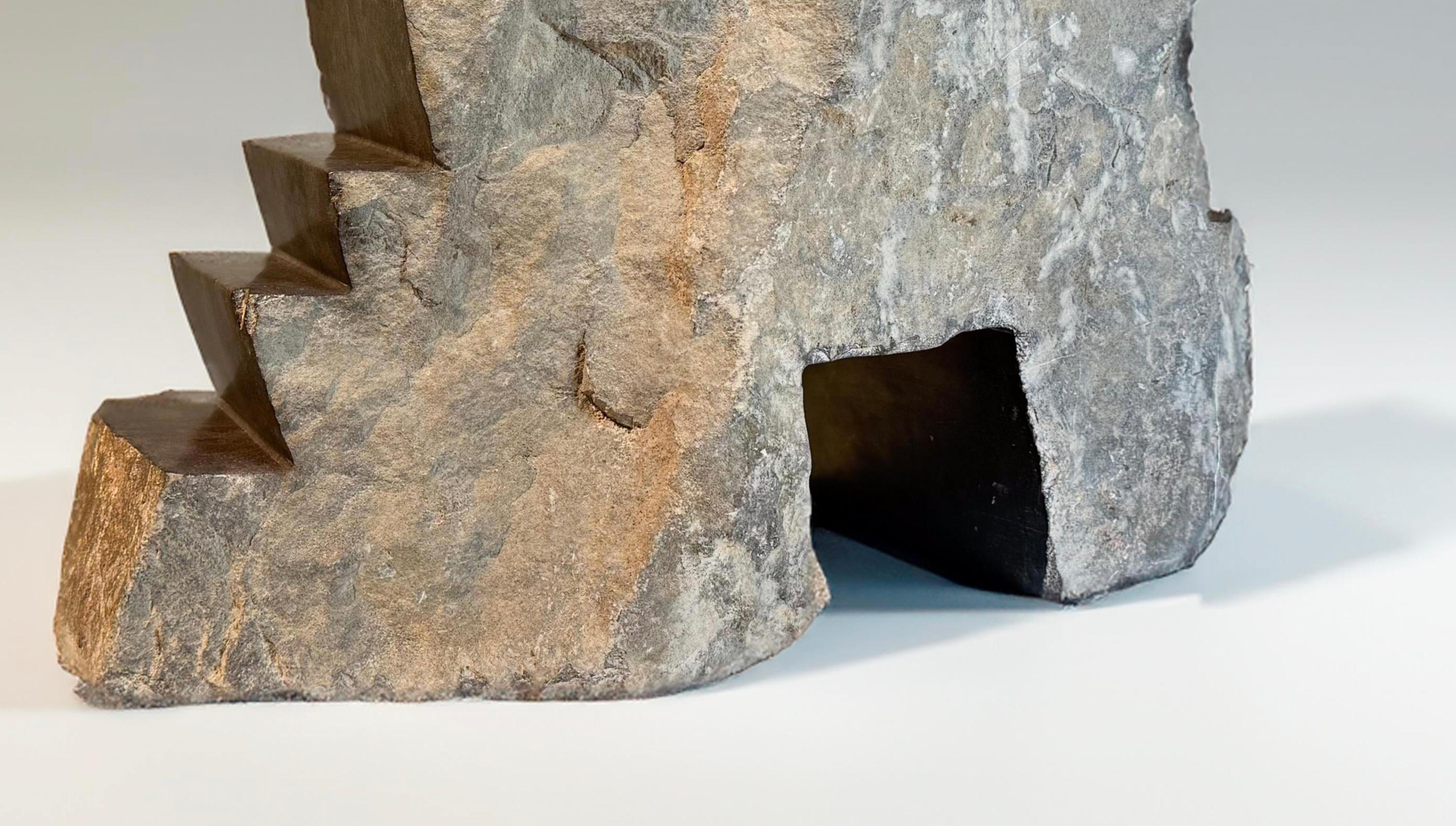 Functional Sculpture Black Stone Handcrafted Pedra Negra F-8 by Ricard Casabayó For Sale 4