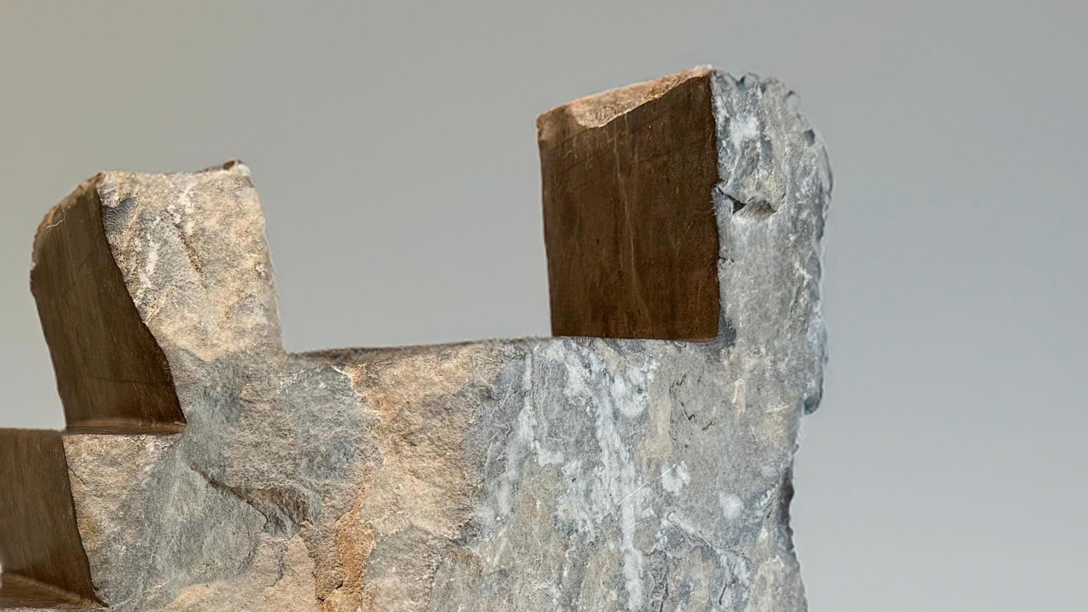Functional Sculpture Black Stone Handcrafted Pedra Negra F-8 by Ricard Casabayó For Sale 3