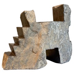 Functional Sculpture Black Stone Handcrafted Pedra Negra F-8 by Ricard Casabayó