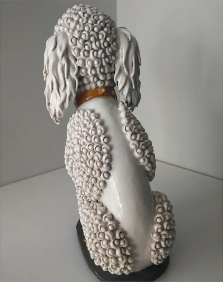 Sculpture Glazed Ceramic Dog Sealed For Sale 2