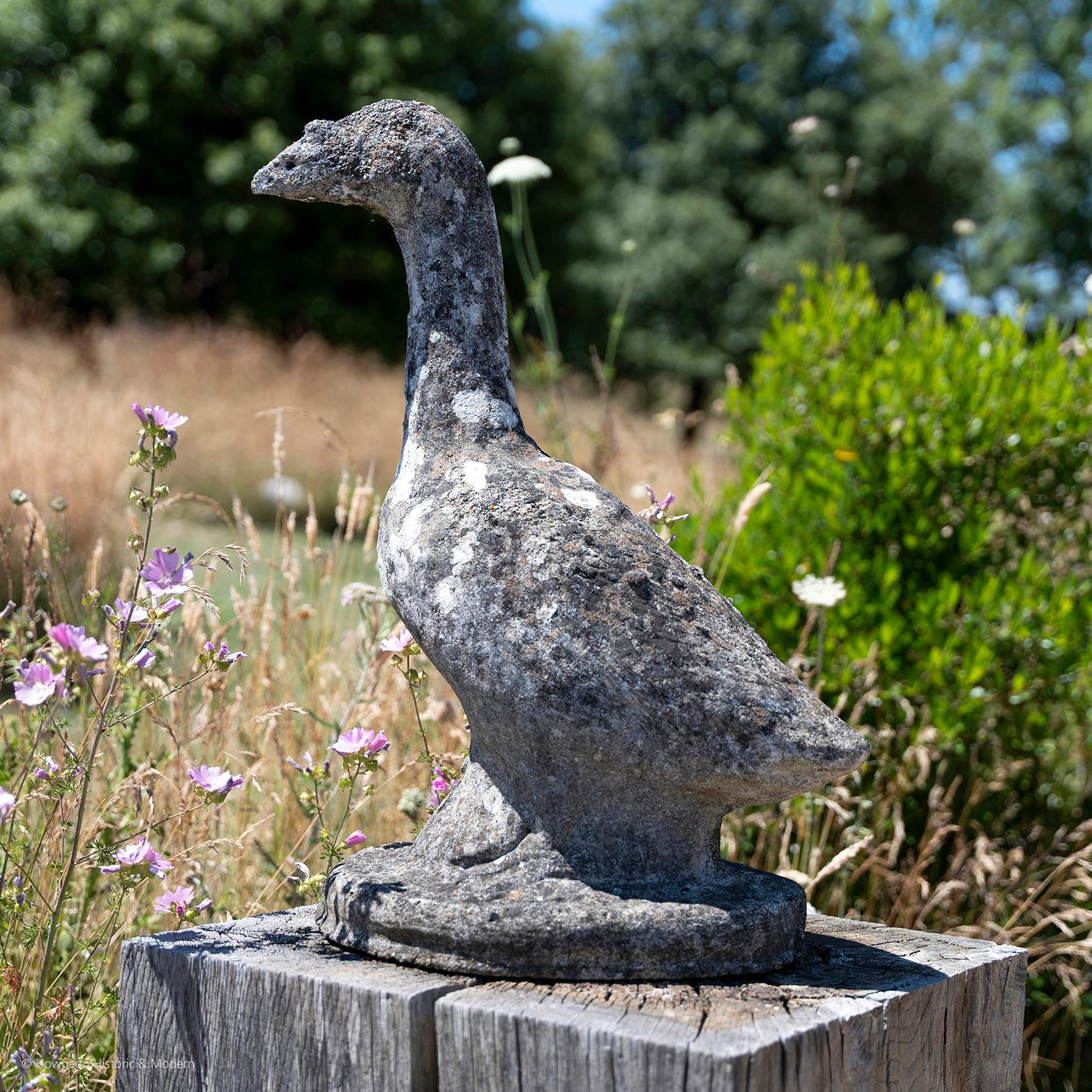 A fine Mid-Century Modern composite sculpture of a goose

Beautifully sculpted with a realistic pose.

Measures: length and depth 36cm., 14