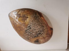Sculpture graine en grès de la Borne, cuisson Anagama