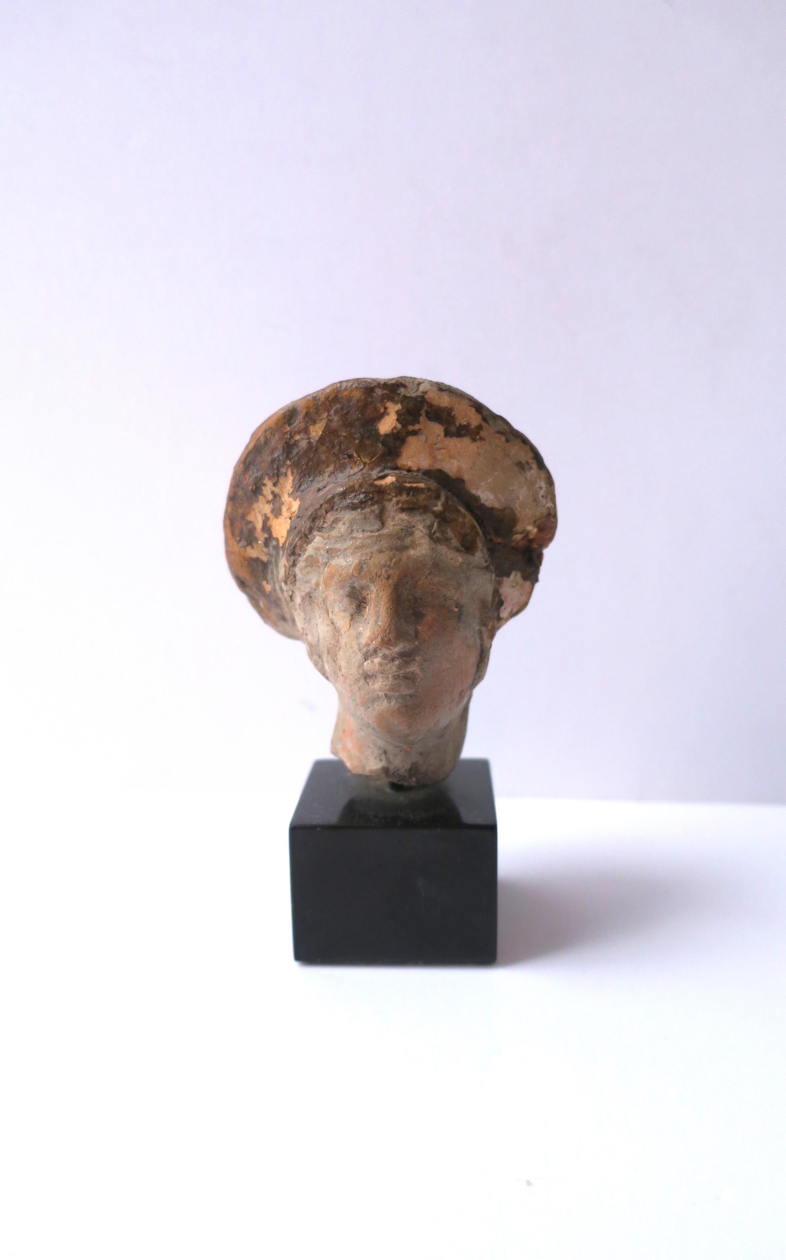 Hand-Crafted Goddess Sculpture Head For Sale