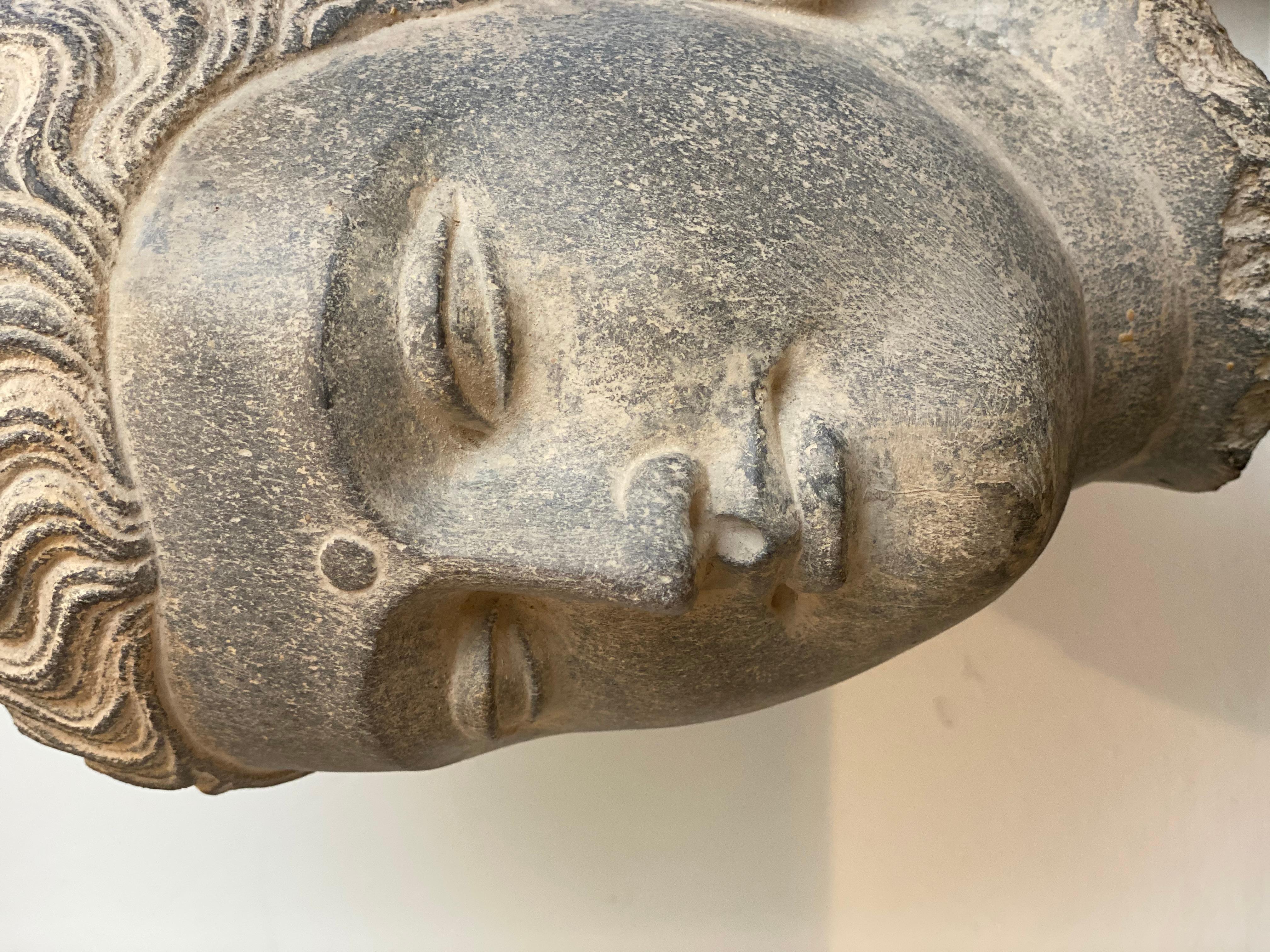 Sculpture Head of Buddha In Good Condition In Coral Gables, FL