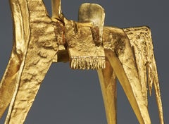 Sculpture cheval hispahan, Felix Agostini, bronze, dorure 24 carats