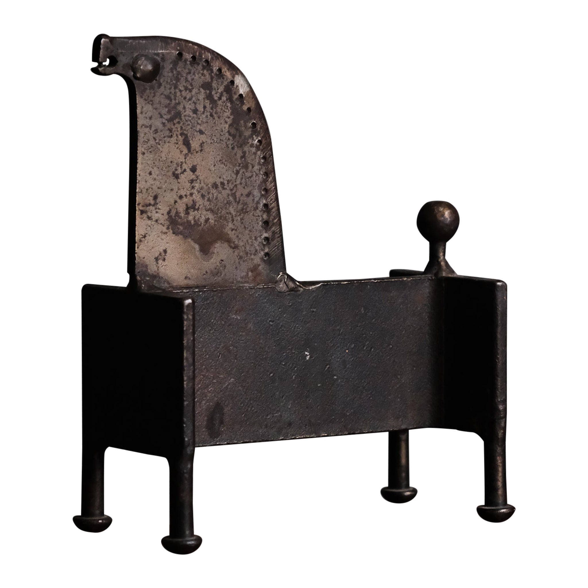 Scultura "Cavallo" di Bertil Vallien, Boda Smide, Svezia, anni 
70 in vendita