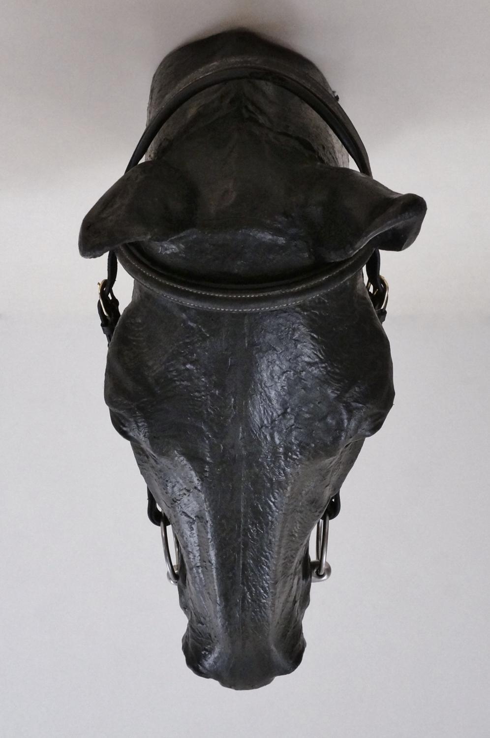 British Sculpture Horse Head Life-Sized Shop Display for Leather Bridle, 1970s, English For Sale