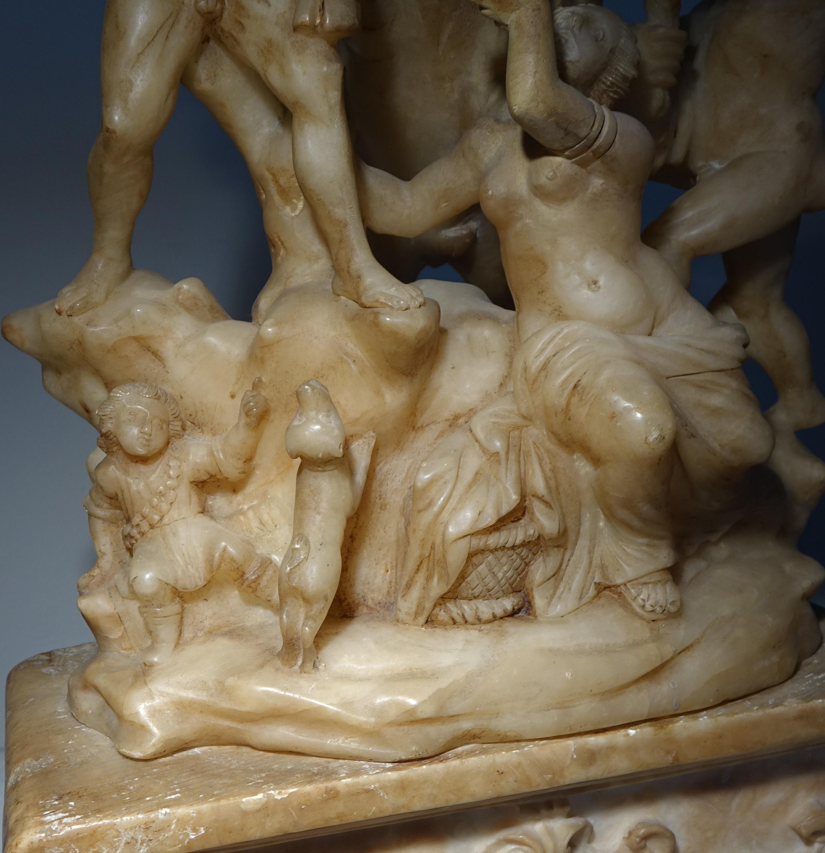 18th Century and Earlier 17th Century Figurative Sculptures Alabaster Farnese Bull 1600 Baroque Italy