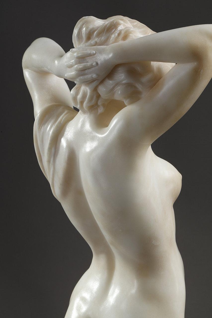 Sculpture in Alabaster of a Woman, Signed A. Del Perugia 3
