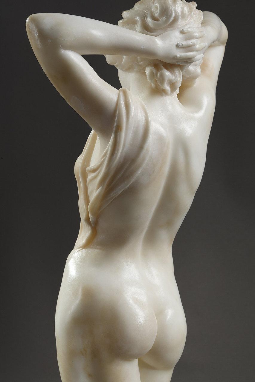 Sculpture in Alabaster of a Woman, Signed A. Del Perugia 4