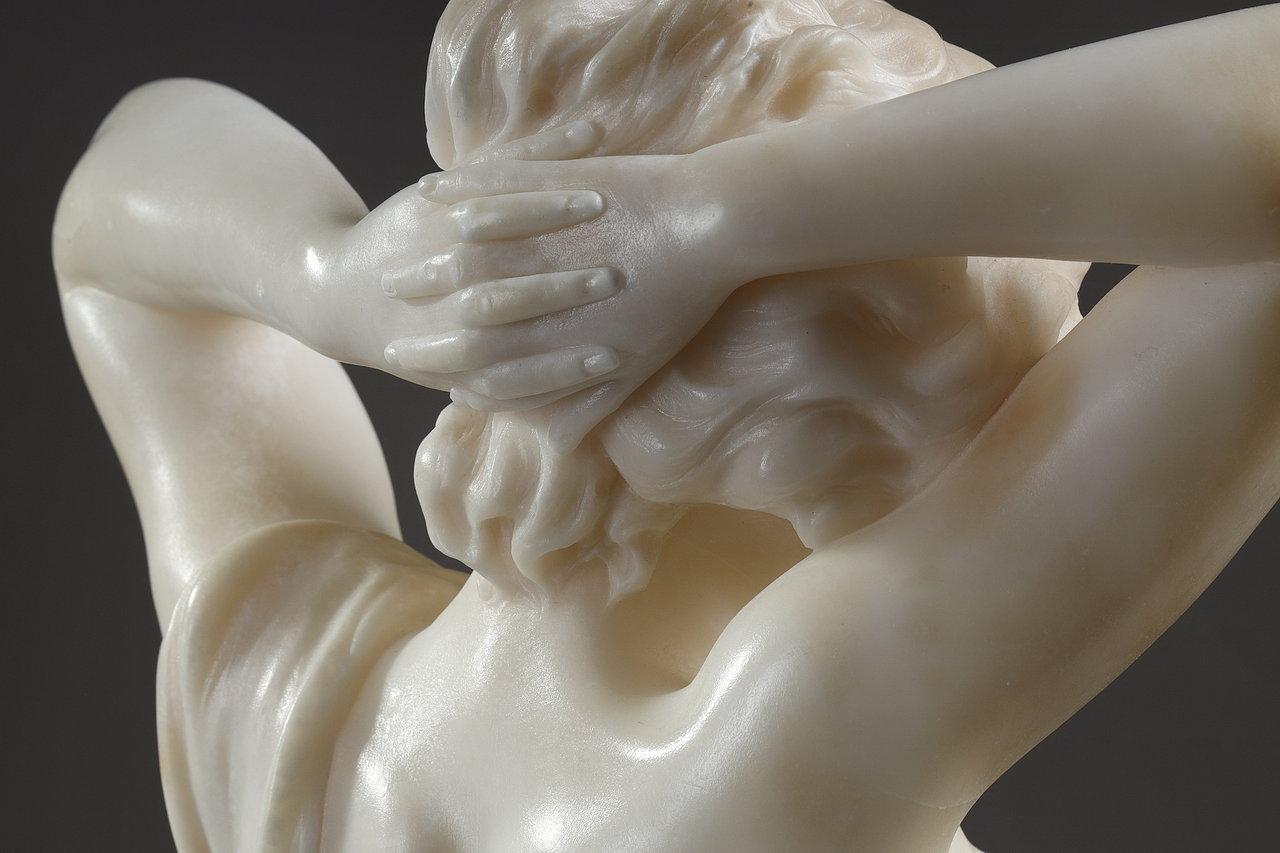 Sculpture in Alabaster of a Woman, Signed A. Del Perugia 6