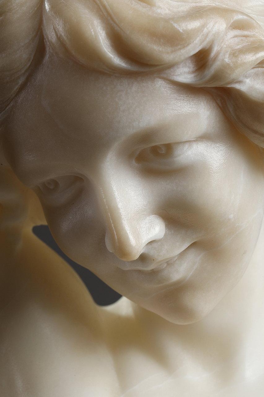 Sculpture in Alabaster of a Woman, Signed A. Del Perugia 8