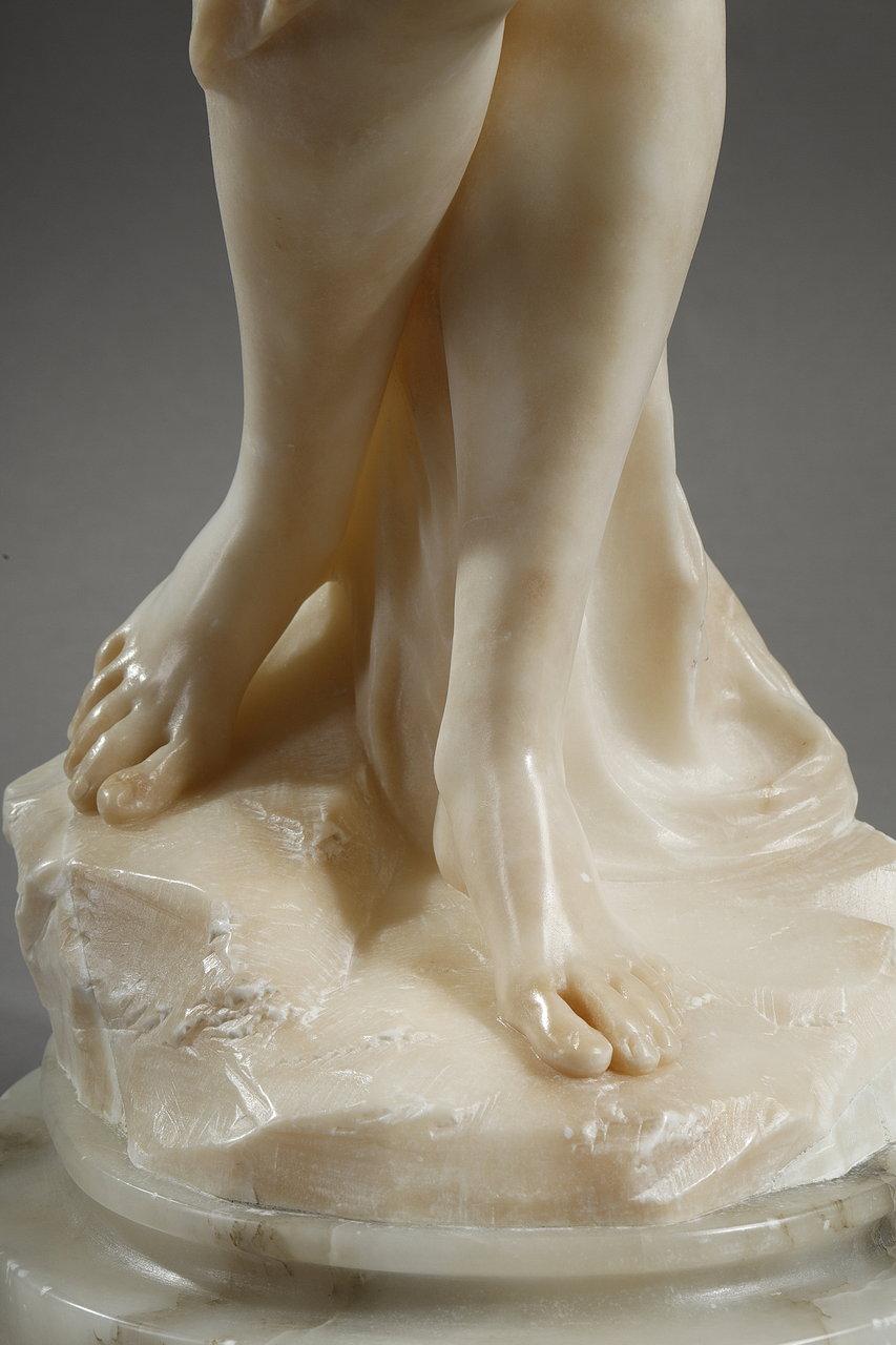 Sculpture in Alabaster of a Woman, Signed A. Del Perugia 10