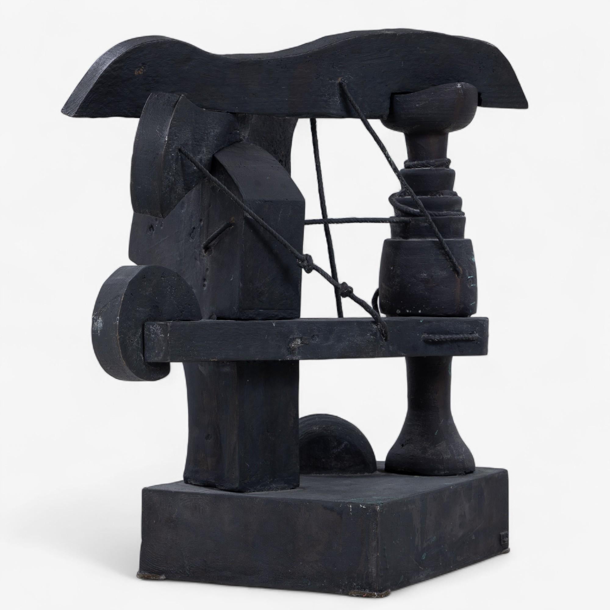 Skulptur aus schwarzer Bronze von Robert Jacobsen (Moderne der Mitte des Jahrhunderts) im Angebot