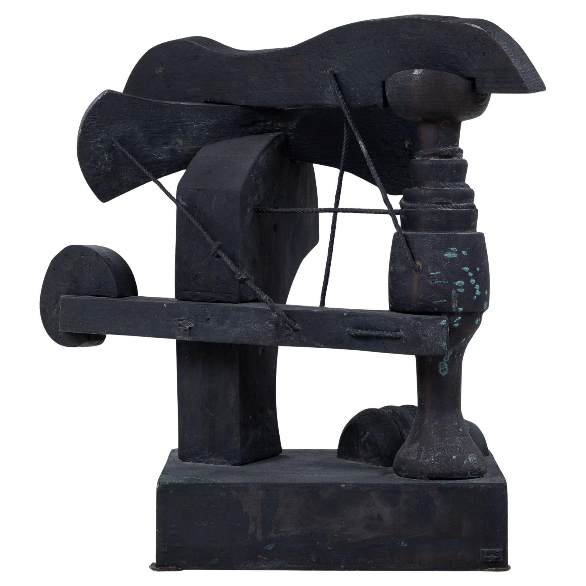 Skulptur aus schwarzer Bronze von Robert Jacobsen im Angebot