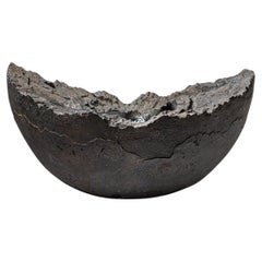 Sculpture in black glazed stoneware by Jean-Pierre Bonardot.