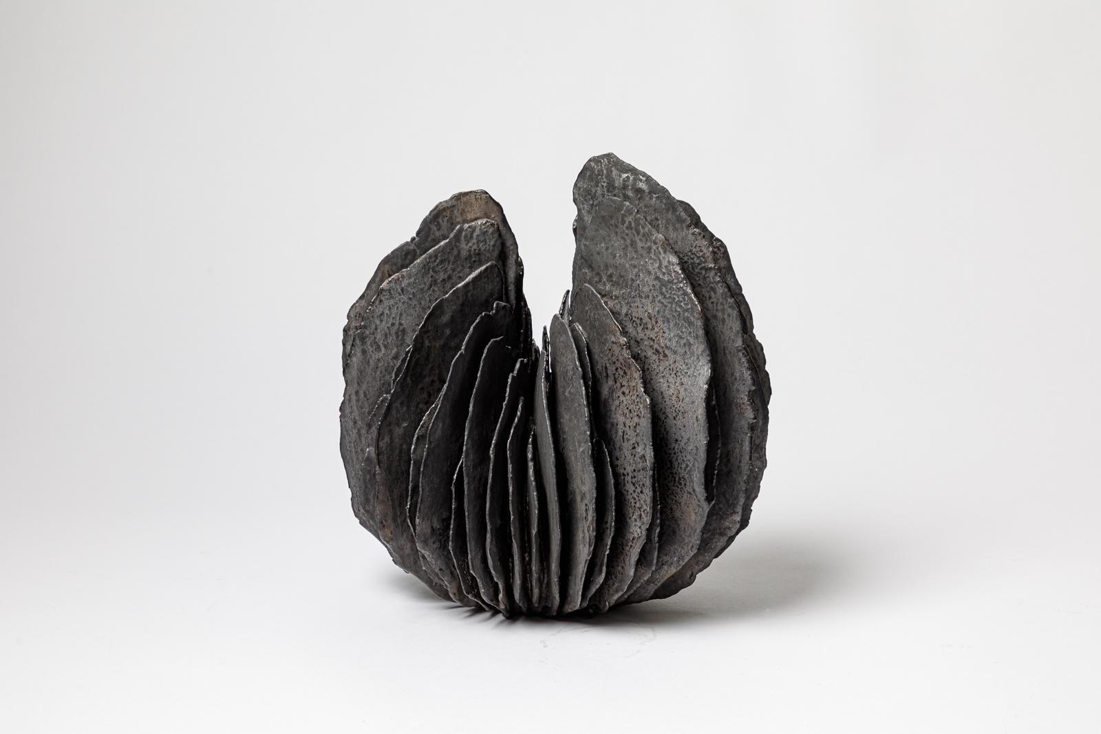 Sculpture en céramique émaillée noire, Jean-Pierre Bonardot, 2025 Excellent état - En vente à Saint-Ouen, FR
