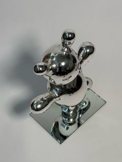 Escultura en vidrio soplado espejado de Massimo Lunardon